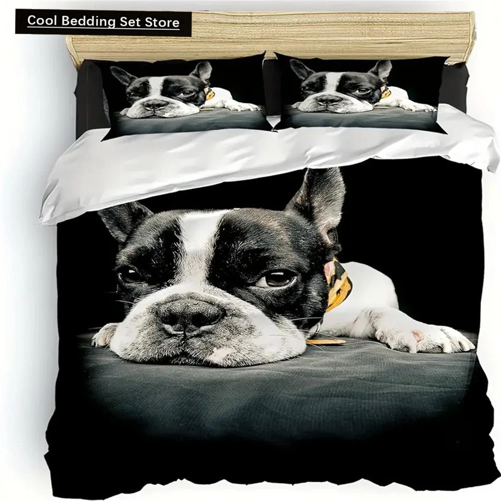 2/3pcs Vibrant Animal Dog Themed Duvet Cover Set-Soft Comfortable 3D Printed Hypoallergenic and Breathable Bedding for Bedroom
2/3pcs Vibrant Animal Dog Themed Duvet Cover Set-Soft Comfortable 3D Printed Hypoallergenic and Breathable Bedding for Bedroom