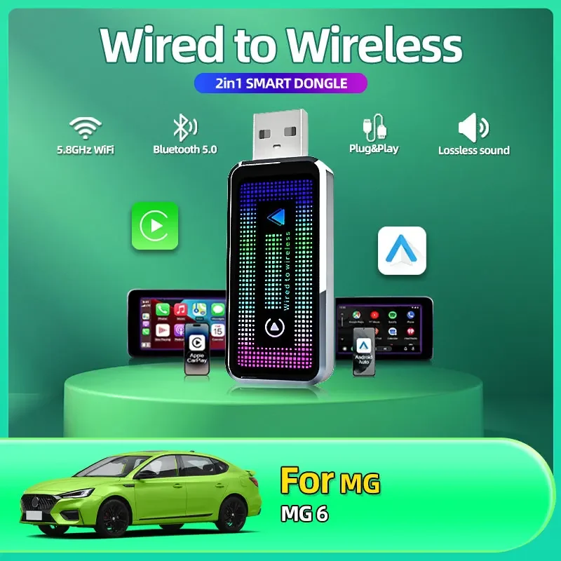 2025 НОВЫЙ беспроводной адаптер CarPlay Android Auto 2-в-1 Smart Mini Box Plug and Play Wi-Fi Быстрое подключение для MG 6
2025 НОВЫЙ беспроводной адаптер CarPlay Android Auto 2-в-1 Smart Mini Box Plug and Play Wi-Fi Быстрое подключение для MG 6