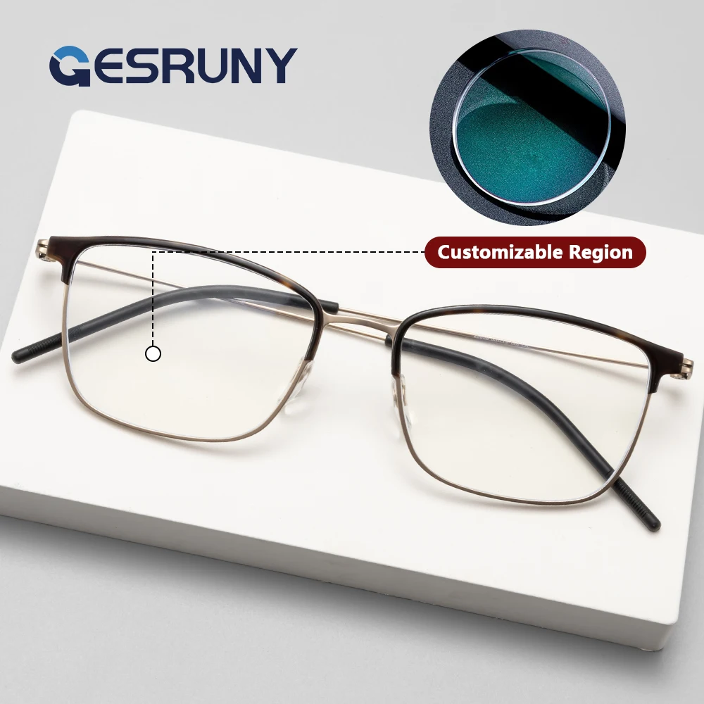 Gesruny Титановая полурамка, очки по рецепту, унисекс, модная металлическая оправа, оптические очки, очки для близорукости, линзы с защитой от синего света
Gesruny Титановая полурамка, очки по рецепту, унисекс, модная металлическая оправа, оптические очки, очки для близорукости, линзы с защитой от синего света