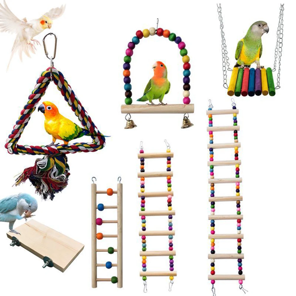 Parrot Toys Bird Standing Chewing Toys Colorful Swing Reliable Chewable Bite Bridge Wooden Beads Rope Toys Birdcage Accessories
Parrot Toys Bird Standing Chewing Toys Colorful Swing Reliable Chewable Bite Bridge Wooden Beads Rope Toys Birdcage Accessories