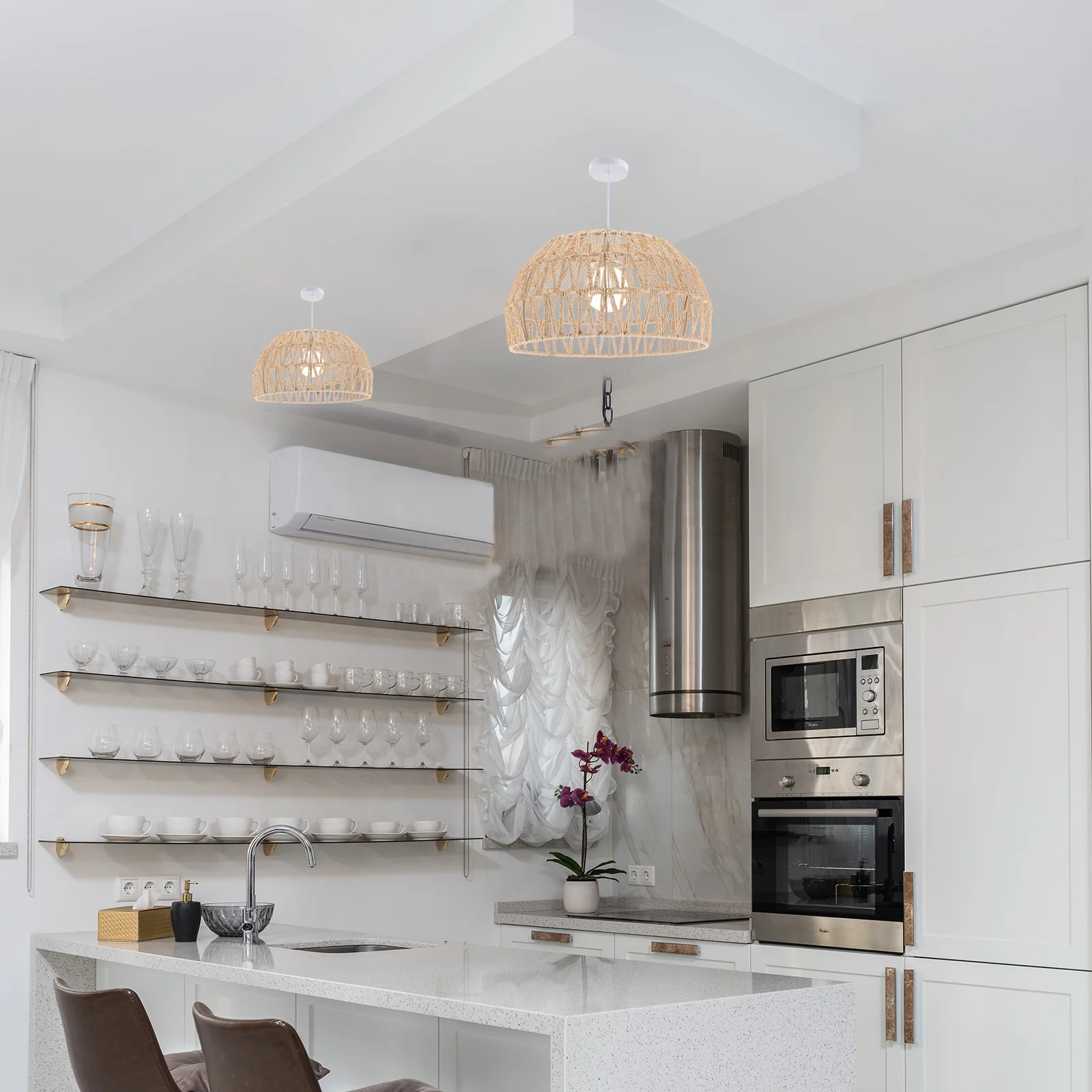 Small Lampshade Hand-Woven Rope Vintage Style Indoor Light Cover for Ceiling Floor Wall Lamps Soft Diffused Lighting Decorative
Small Lampshade Hand-Woven Rope Vintage Style Indoor Light Cover for Ceiling Floor Wall Lamps Soft Diffused Lighting Decorative