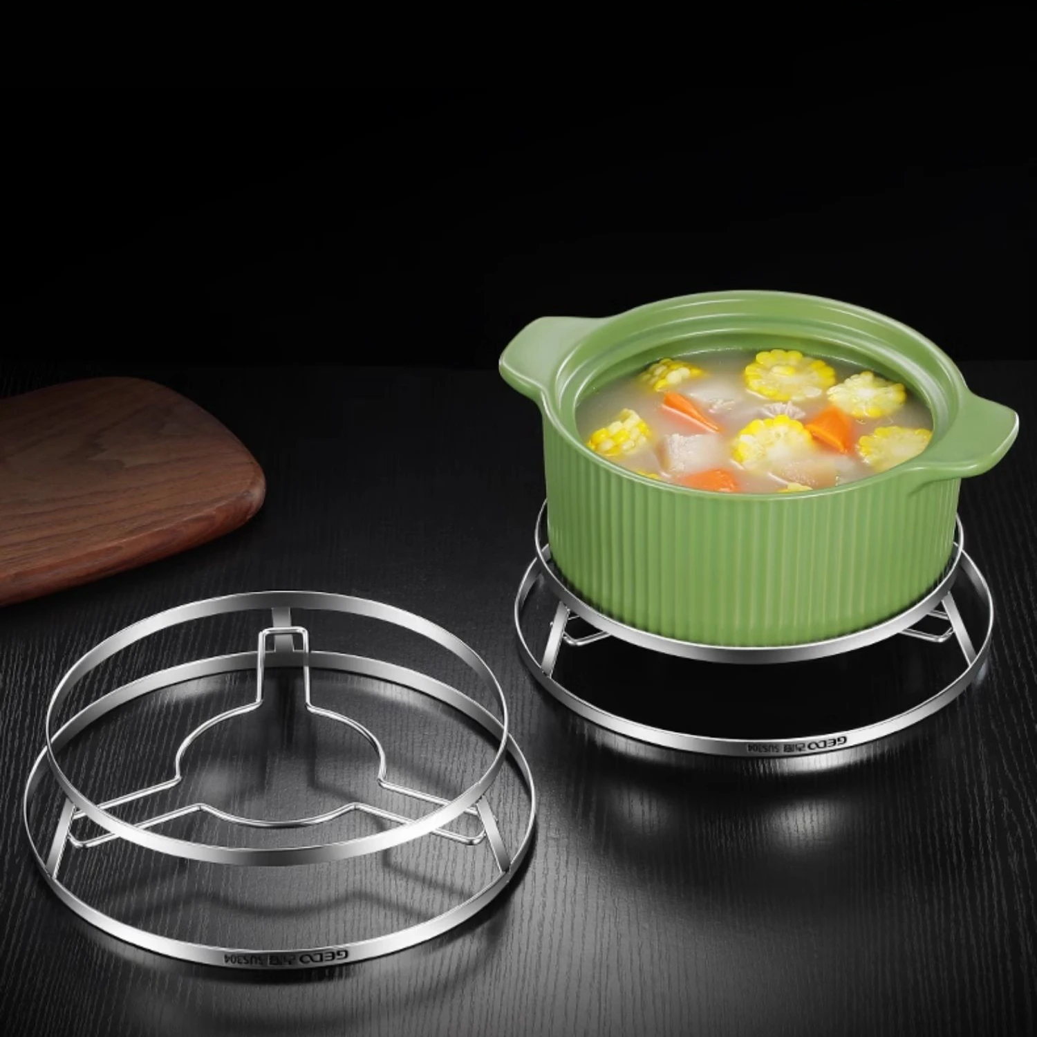 Ultra Thick 304 Stainless Steel Steaming Rack LFGB Certification Round Double Side Pot Holder Durable Kitchen Storage Rack
Ultra Thick 304 Stainless Steel Steaming Rack LFGB Certification Round Double Side Pot Holder Durable Kitchen Storage Rack