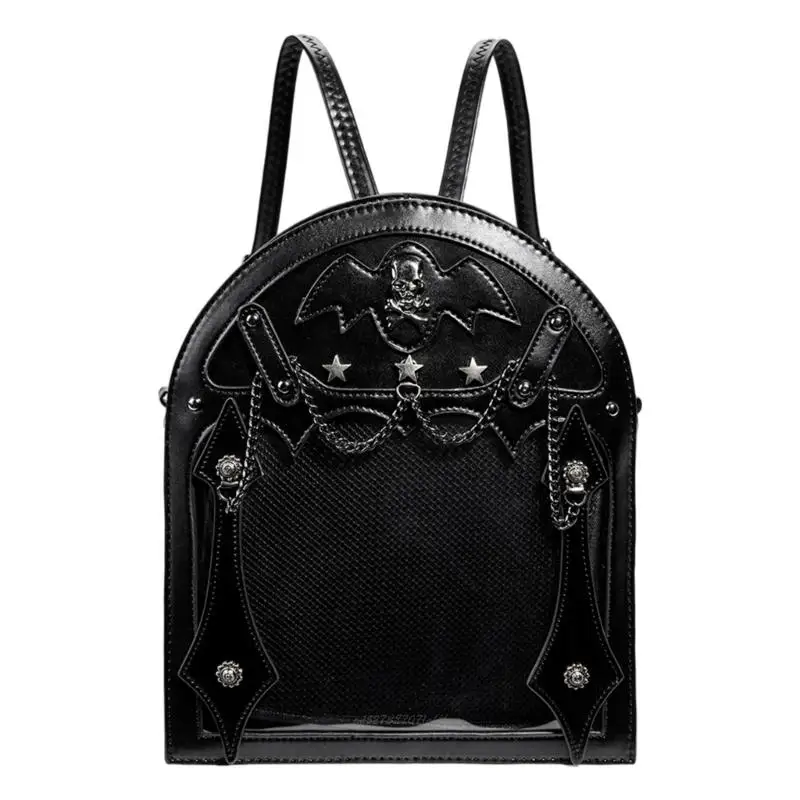 X5XA Itabag Gothic Punk Purses Transparent Itabag Crossbody Bag Pin Display Clear Shoulder Bags Backpack Satchel for Womens
X5XA Itabag Gothic Punk Purses Transparent Itabag Crossbody Bag Pin Display Clear Shoulder Bags Backpack Satchel for Womens