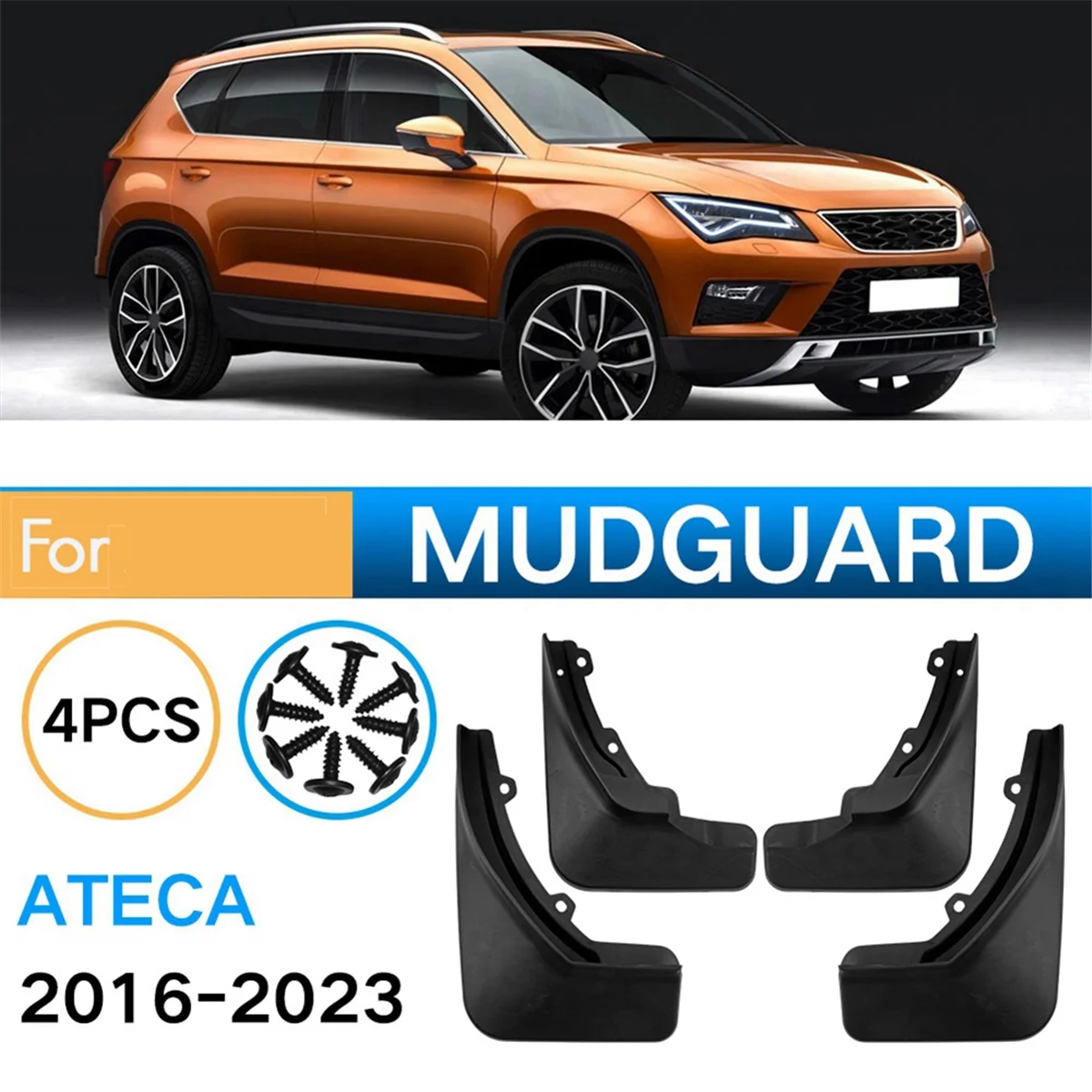 4PCS Car Mudguard Mud Flaps Splash Mud Guard Fender for Seat Ateca 2016-2023 Car AccessoriesJKL
4PCS Car Mudguard Mud Flaps Splash Mud Guard Fender for Seat Ateca 2016-2023 Car AccessoriesJKL