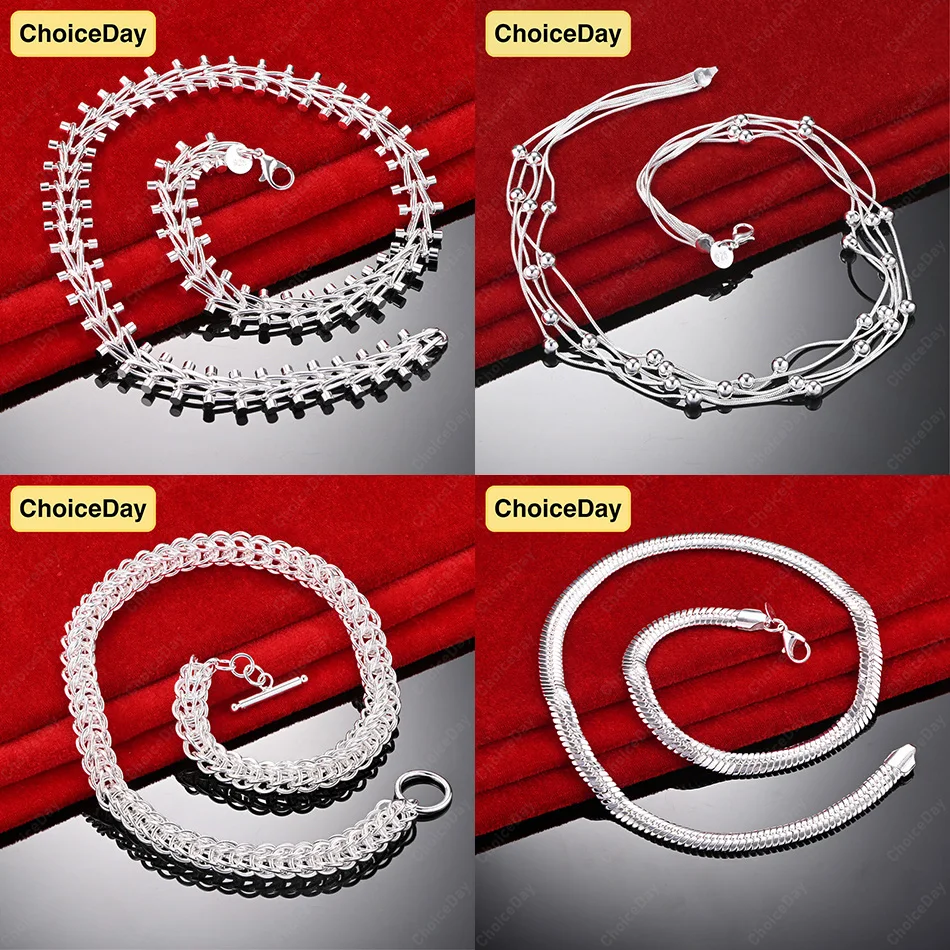 ChoiceDay 925 Sterling Silver Exquisite Geometric Necklace Women's Jewelry Party Gift Accessories Wedding
ChoiceDay 925 Sterling Silver Exquisite Geometric Necklace Women's Jewelry Party Gift Accessories Wedding