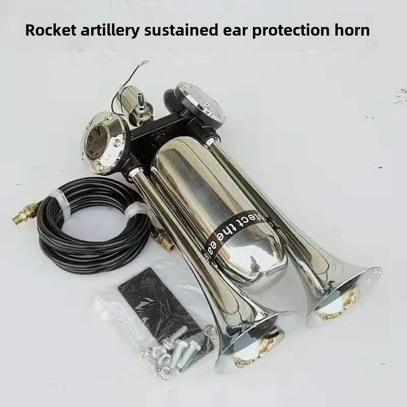 【 Stainless Steel Storage Tank 】 Car Truck Air Horn Modification Train Rocket Launcher Air Horn Super Loud 12V24V Universal
【 Stainless Steel Storage Tank 】 Car Truck Air Horn Modification Train Rocket Launcher Air Horn Super Loud 12V24V Universal