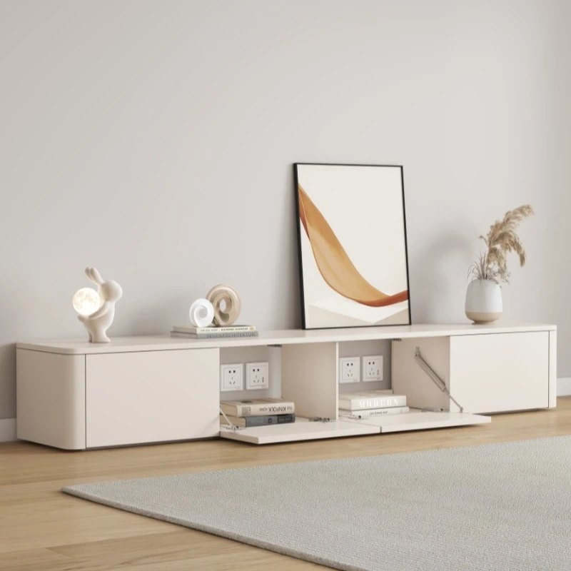 Minimalist white cream style solid wood TV cabinet, simple modern small apartment living room floor coffee table TV cabinet
Minimalist white cream style solid wood TV cabinet, simple modern small apartment living room floor coffee table TV cabinet