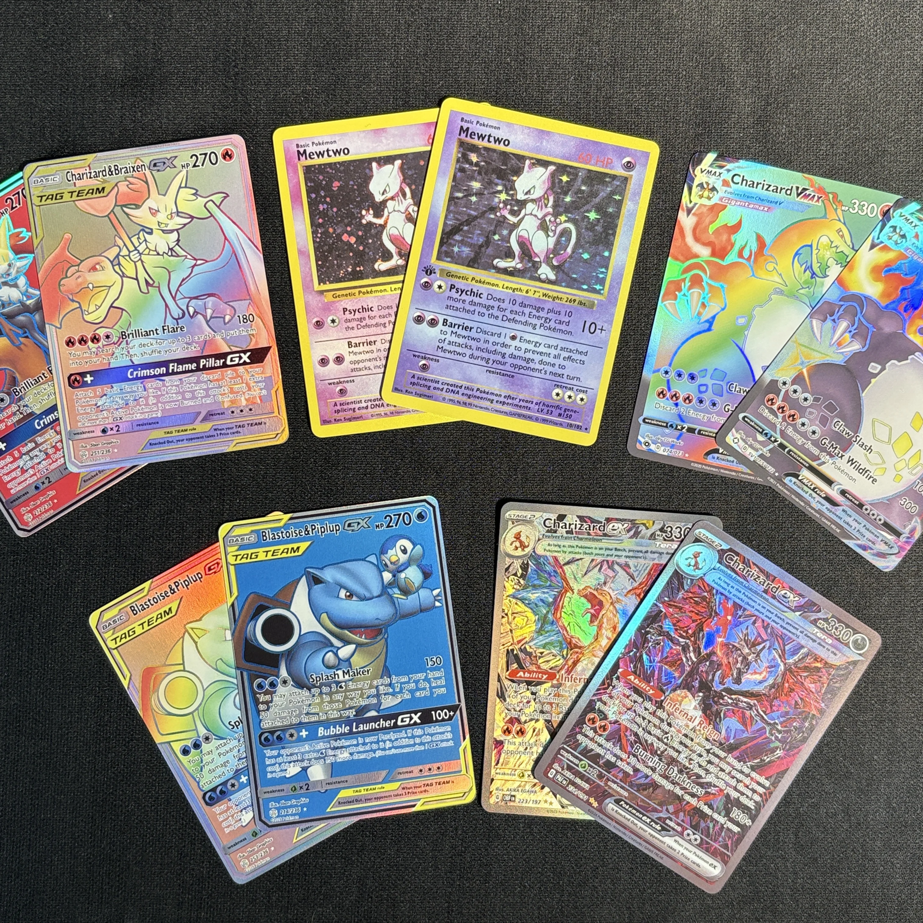 2Pcs English Pokemon Cards Charizard Blastoise Mewtwo Game Battle Carte Trading Collection Cards Toys Children Gifts
2Pcs English Pokemon Cards Charizard Blastoise Mewtwo Game Battle Carte Trading Collection Cards Toys Children Gifts