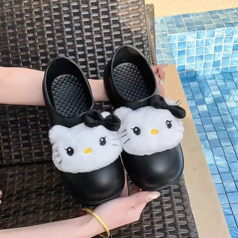 drop shipping 2025 new summer autumn black white hello kitty real photos grils student women plus size leather shoes with heels 
drop shipping 2025 new summer autumn black white hello kitty real photos grils student women plus size leather shoes with heels
