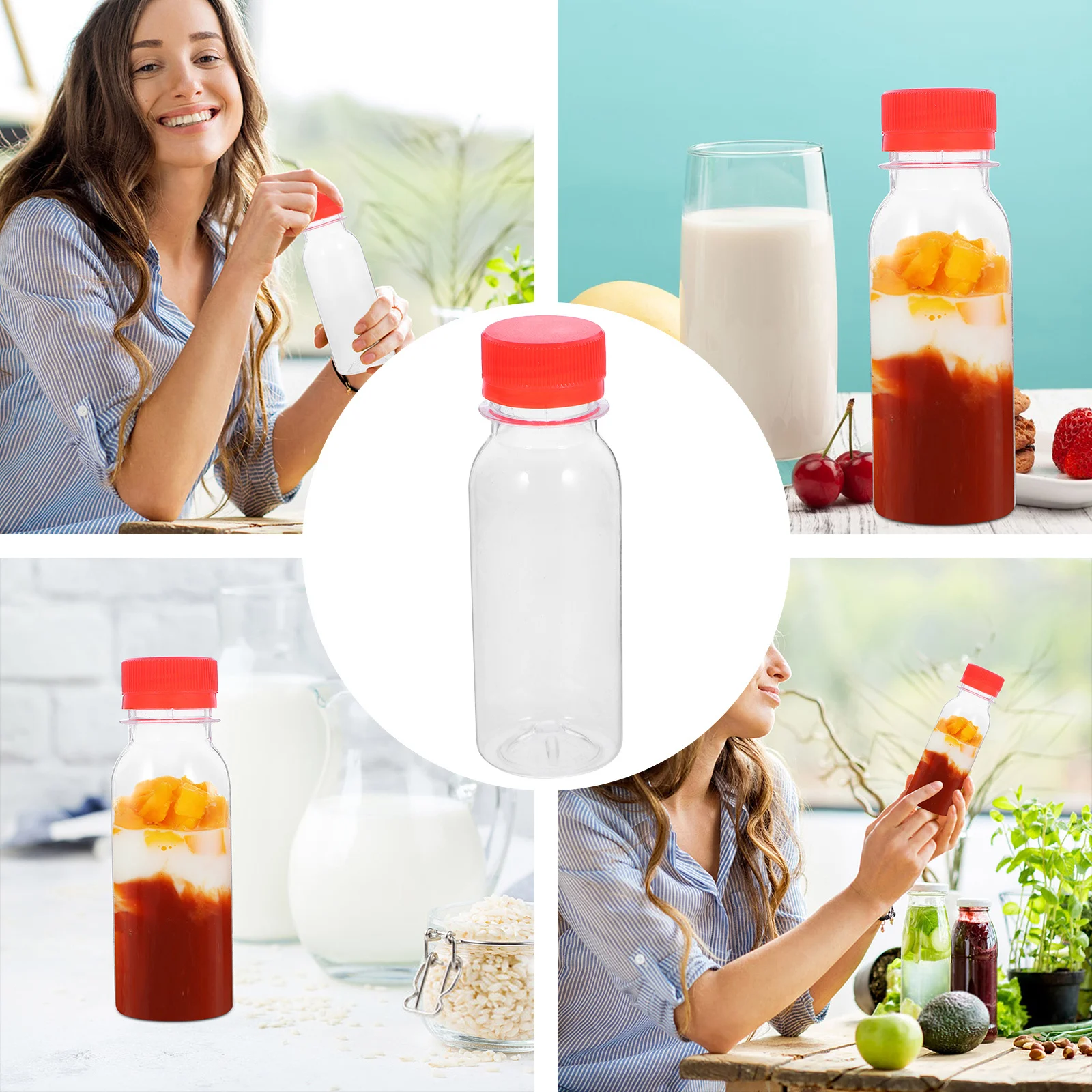 10pcs Milk Bottle Reusable Pet Lightweight Beverage Container Leak-Proof Portable For Juice Yogurt Water Storage Camping Gym Bbq
10pcs Milk Bottle Reusable Pet Lightweight Beverage Container Leak-Proof Portable For Juice Yogurt Water Storage Camping Gym Bbq