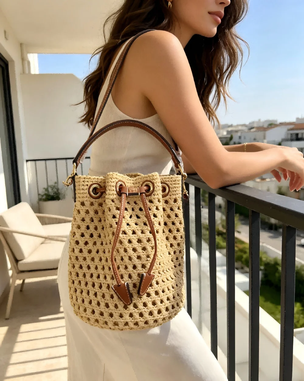 2026 New Women Woven Bag Fashion Bucket Bag Summer Straw Bag Beach Shoulder Crossbody Bag
2026 New Women Woven Bag Fashion Bucket Bag Summer Straw Bag Beach Shoulder Crossbody Bag
