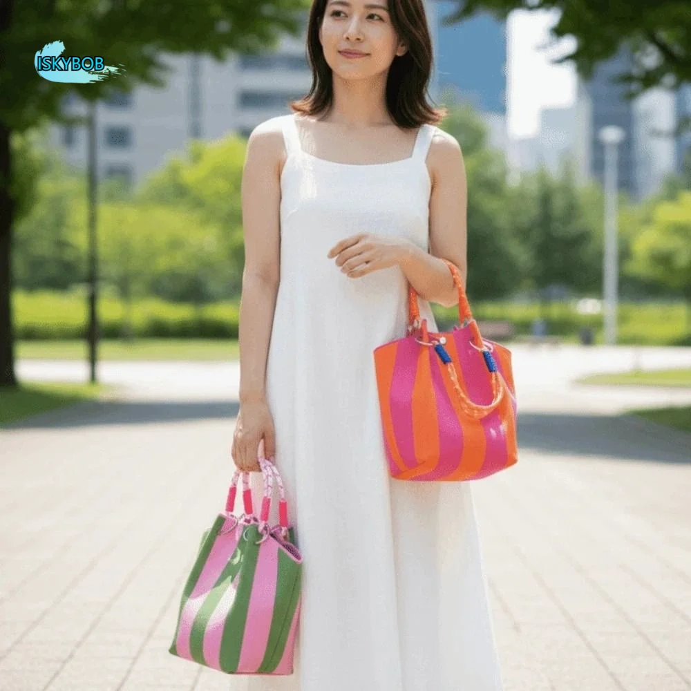 Sweet Women Knitted Handbag Large Capacity Korean Style Stripe Small Bag Magnetic Button Contrast Color Handheld Commuting Pouch
Sweet Women Knitted Handbag Large Capacity Korean Style Stripe Small Bag Magnetic Button Contrast Color Handheld Commuting Pouch