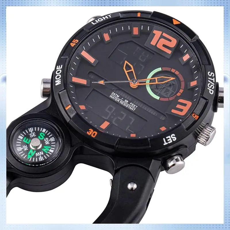 ABHQ-Outdoor Multifunctional Watch Sports Multifunctional Watch Round Screen Waterproof Compass Climbing Carabiner Silver
ABHQ-Outdoor Multifunctional Watch Sports Multifunctional Watch Round Screen Waterproof Compass Climbing Carabiner Silver