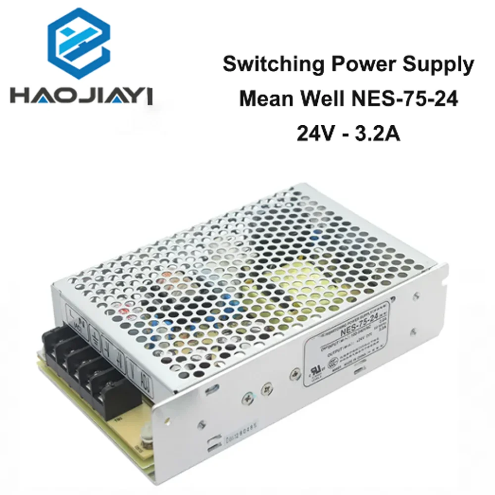 Meanwell NES-75-24 DC Single Output Power Source 75W 24V 3.2A Industrial Switch Power Supply For Laser Equipment
Meanwell NES-75-24 DC Single Output Power Source 75W 24V 3.2A Industrial Switch Power Supply For Laser Equipment
