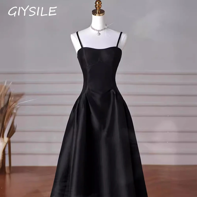 GIYSILE 2025 New Black Sling Slim Dress A-Line Sleeveless Sexy Dress Party Dresses Women Evening Long Skirt and High Waist
GIYSILE 2025 New Black Sling Slim Dress A-Line Sleeveless Sexy Dress Party Dresses Women Evening Long Skirt and High Waist
