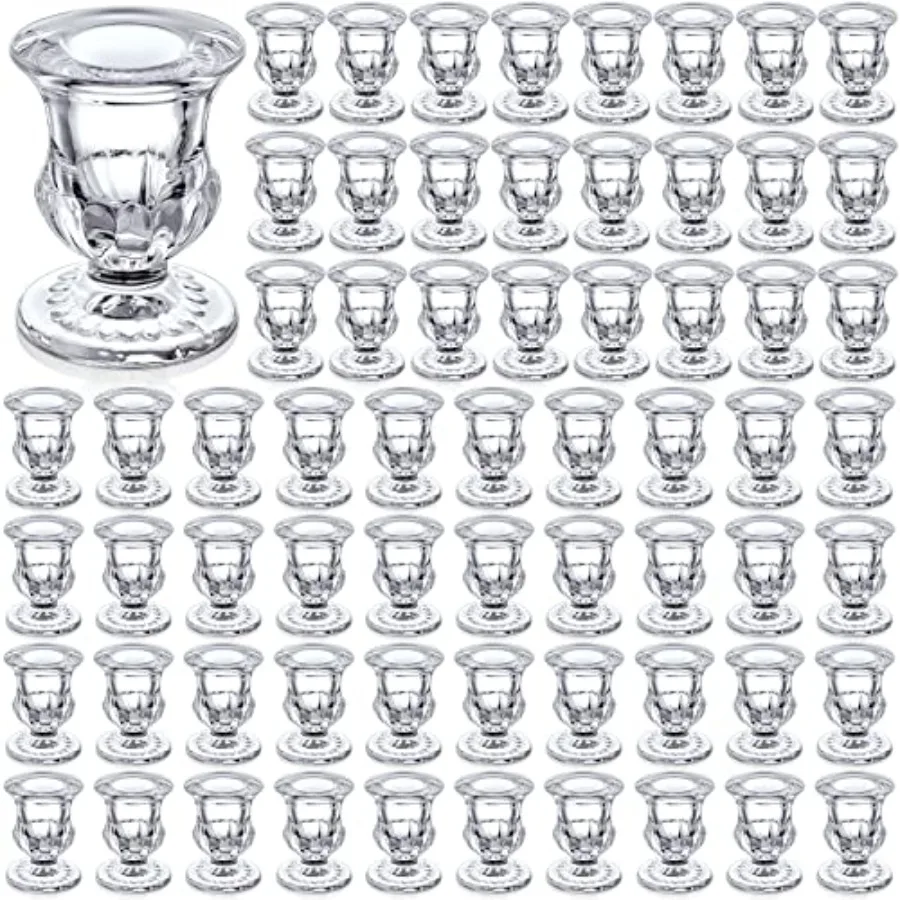 Pack Glass Candlestick Holders Bulk 2.5 Inch Taper Candle Holders Small Ritual Candle Stand Table Centerpieces for Wedding Chri
Pack Glass Candlestick Holders Bulk 2.5 Inch Taper Candle Holders Small Ritual Candle Stand Table Centerpieces for Wedding Chri