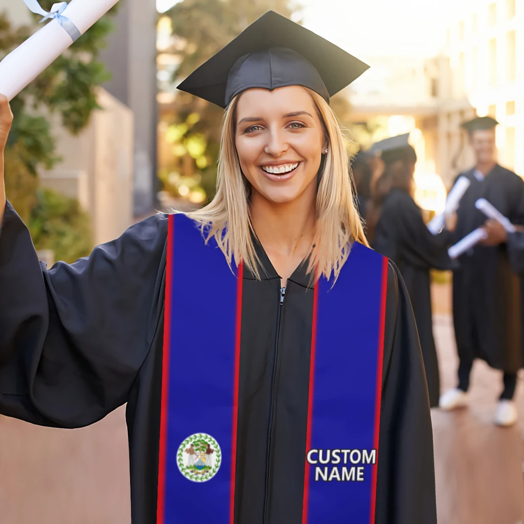 Custom Name Belize Flag Scarf Graduation Sash Stole International Study Abroad Adult Unisex Party Accessory
Custom Name Belize Flag Scarf Graduation Sash Stole International Study Abroad Adult Unisex Party Accessory