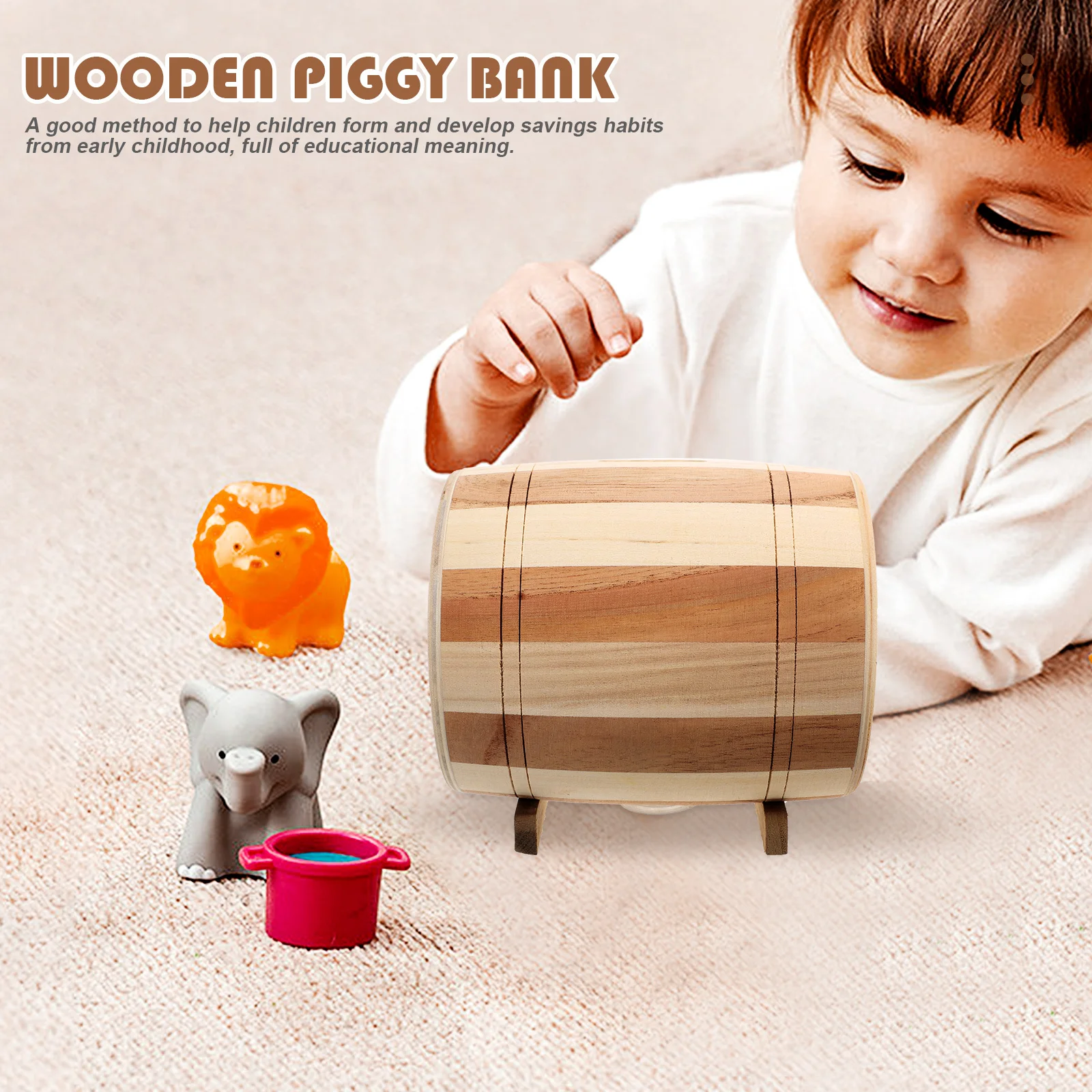 Cute Wooden Wine Barrel Piggy Bank Home Decoration Savings Box For Adults Money Saving Jar Desktop Coin Container Household
Cute Wooden Wine Barrel Piggy Bank Home Decoration Savings Box For Adults Money Saving Jar Desktop Coin Container Household