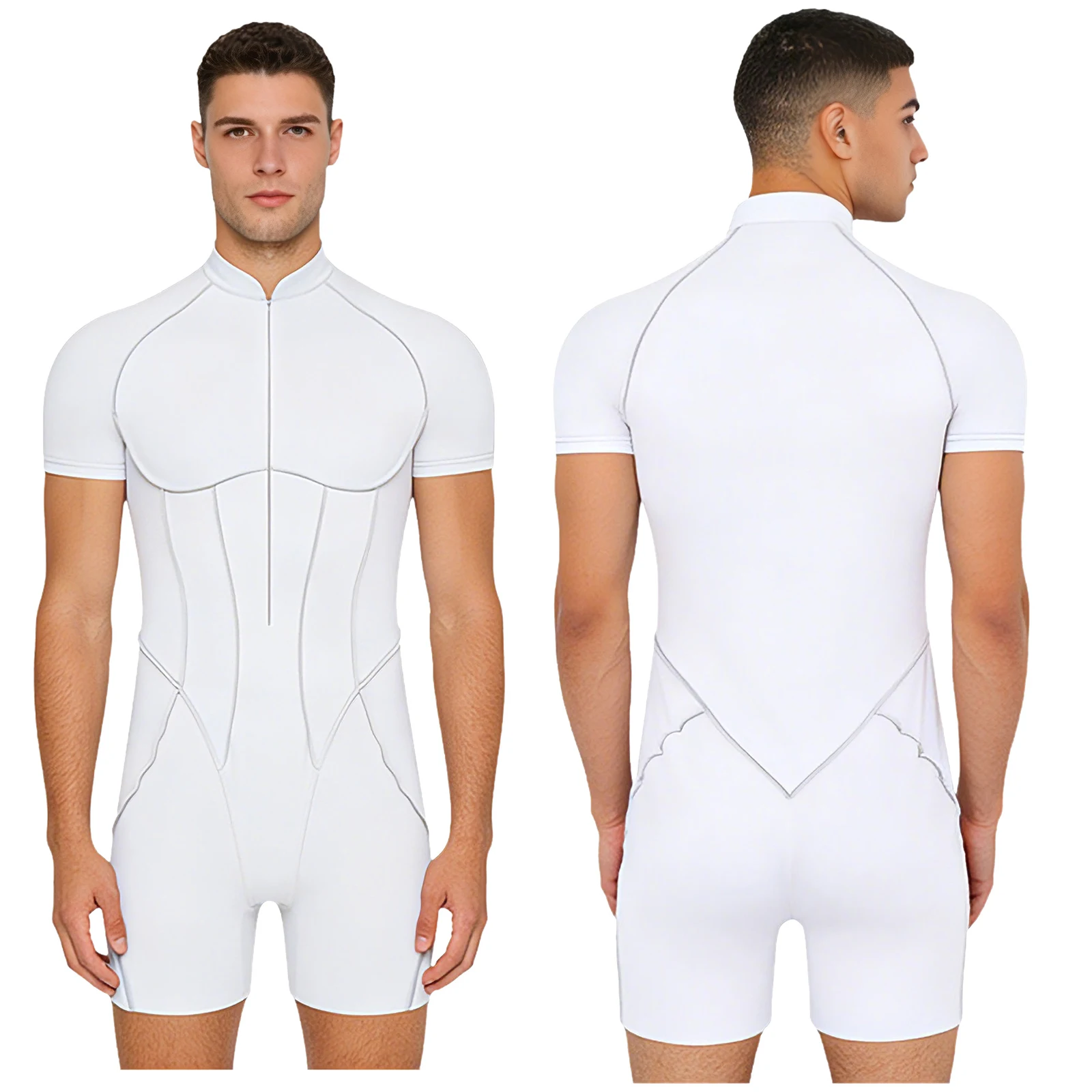 Мужской цельный купальник с коротким рукавом для плавания, комбинезоны для фитнеса и тренировок, обтягивающие однотонные эластичные повседневные повседневные тренировочные костюмы
Мужской цельный купальник с коротким рукавом для плавания, комбинезоны для фитнеса и тренировок, обтягивающие однотонные эластичные повседневные повседневные тренировочные костюмы