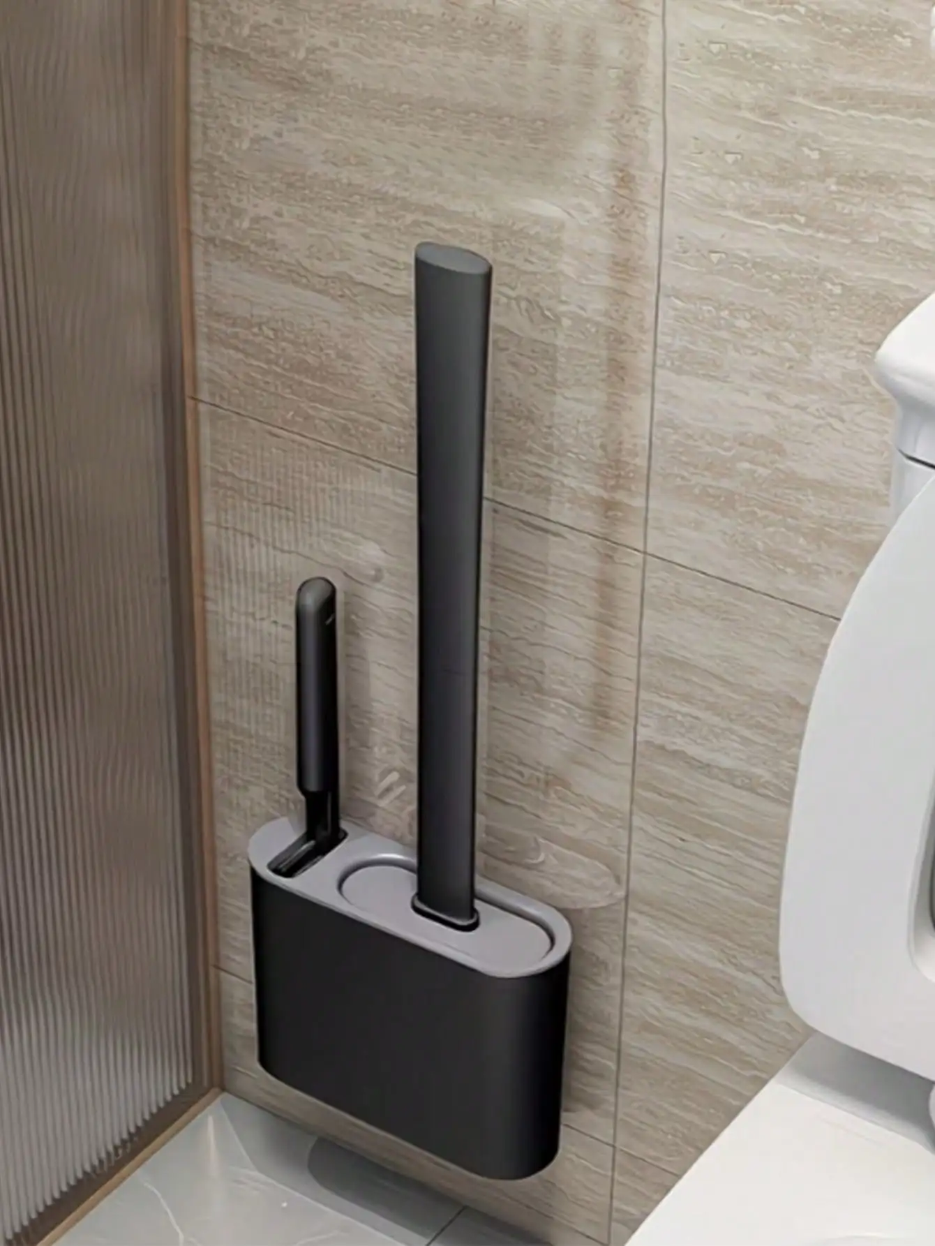 Durable Silicone Toilet Brush With Wall-Mounted Storage Holder - Easy-To-Hang Organizer Rack, Bathroom Cleaning Tool | Modern Bathroom Accessory | Durable Silicone Brush, Toilet Brush And Base, Suitable For All Seasons
Durable Silicone Toilet Brush With Wall-Mounted Storage Holder - Easy-To-Hang Organizer Rack, Bathroom Cleaning Tool | Modern Bathroom Accessory | Durable Silicone Brush, Toilet Brush And Base, Suitable For All Seasons