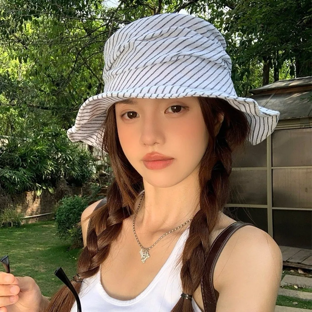 Fashion Foldable Women Bucket Hat Spring Summer Wide Brim Fisherman Caps Striped Visor Sun Hat Unisex
Fashion Foldable Women Bucket Hat Spring Summer Wide Brim Fisherman Caps Striped Visor Sun Hat Unisex