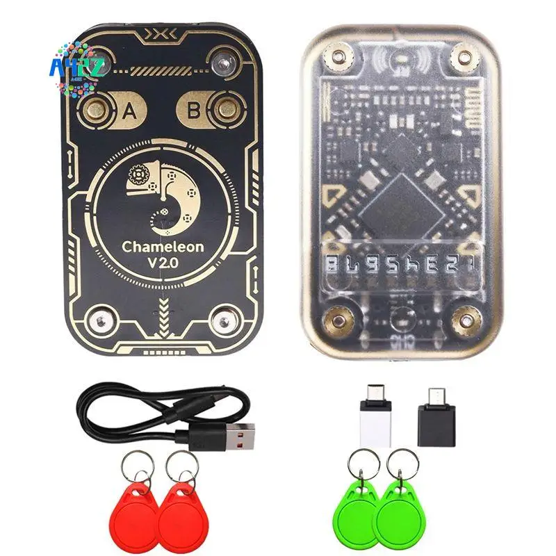 A42Z-Chameleon V2.0 RFID Smart Chip Reader Emulator Chameleon NFC Duplicator 125Khz 13.56Mhz Card Decode+2Xuid/CUID Keychain