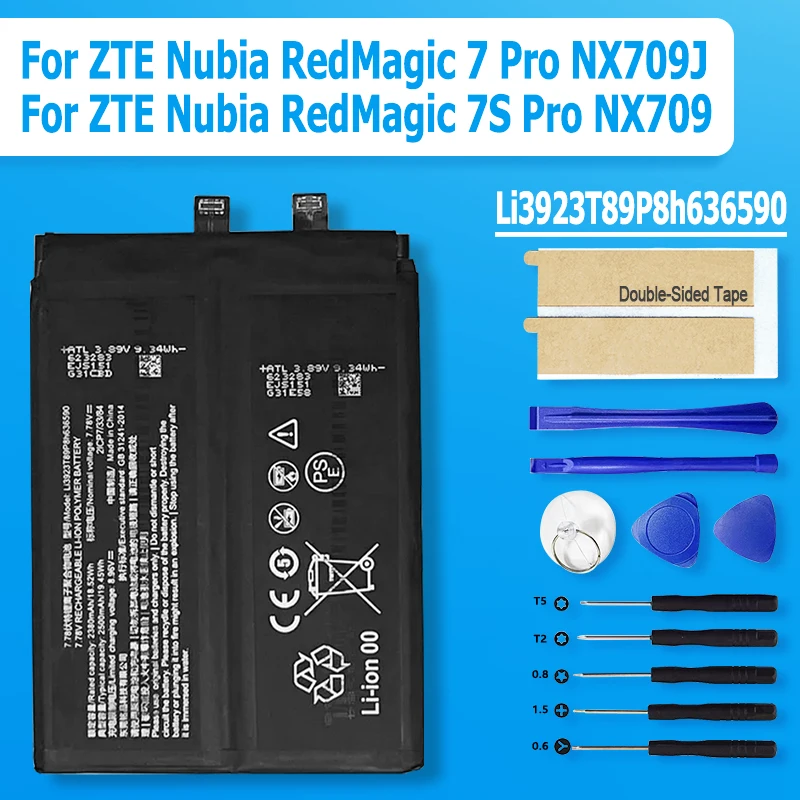 Brand-New 7.78V LI3923T89P8H636590 5000mAh Battery For ZTE Nubia Red Magic 7Pro NX709J / RedMagic 7S Pro NX709S Smartphone
Brand-New 7.78V LI3923T89P8H636590 5000mAh Battery For ZTE Nubia Red Magic 7Pro NX709J / RedMagic 7S Pro NX709S Smartphone