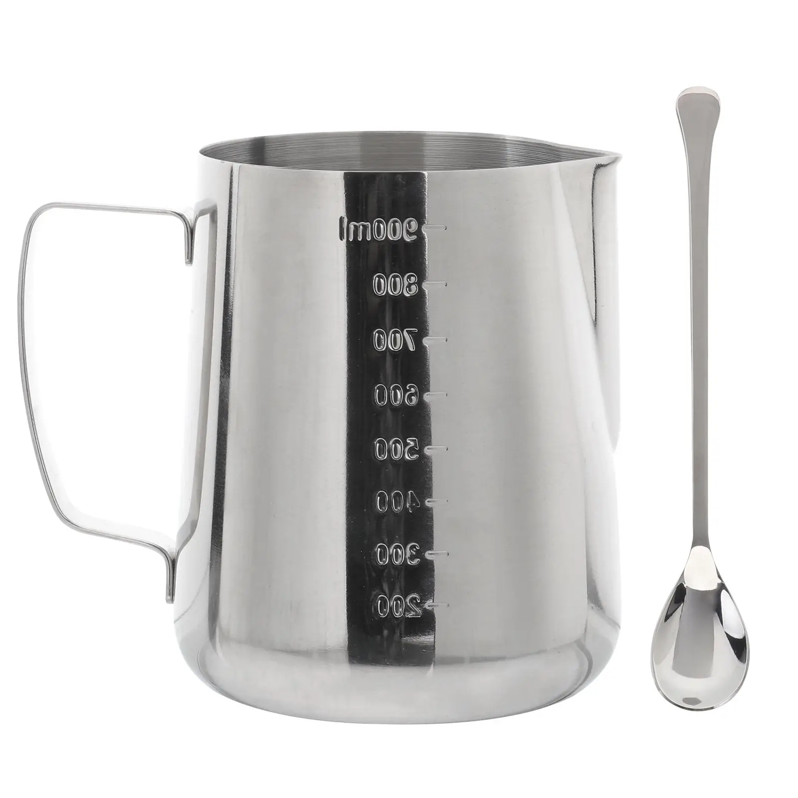 2Pcs Stainless Steel Measuring Cup 900ml 304 Material Inner Outer Scale Large Capacity Humanized Handle Coffee Milk Storage
2Pcs Stainless Steel Measuring Cup 900ml 304 Material Inner Outer Scale Large Capacity Humanized Handle Coffee Milk Storage