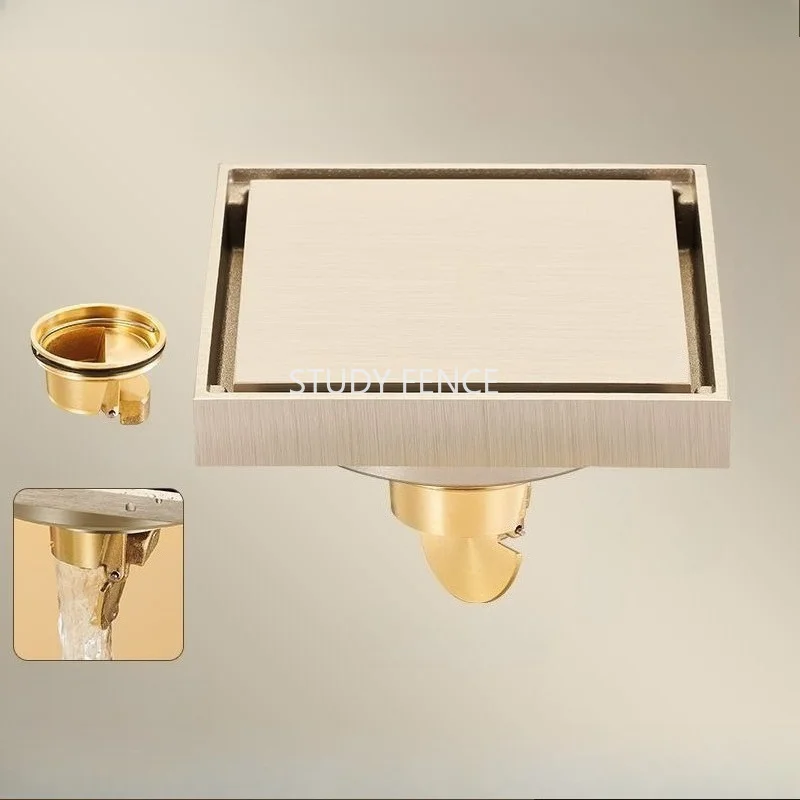 1pc Odorous Copper Floor Drain Square Bathroom Shower Drainage Floor Drain Kitchen, Bathroom Floor Drain Hardware Accessories
1pc Odorous Copper Floor Drain Square Bathroom Shower Drainage Floor Drain Kitchen, Bathroom Floor Drain Hardware Accessories