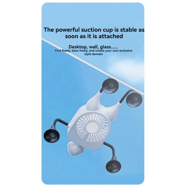 A50Q-Versatile Robot Mini Fan With Suction Cup, Smart Digital Display, USB Cartoon Desktop Fan
A50Q-Versatile Robot Mini Fan With Suction Cup, Smart Digital Display, USB Cartoon Desktop Fan