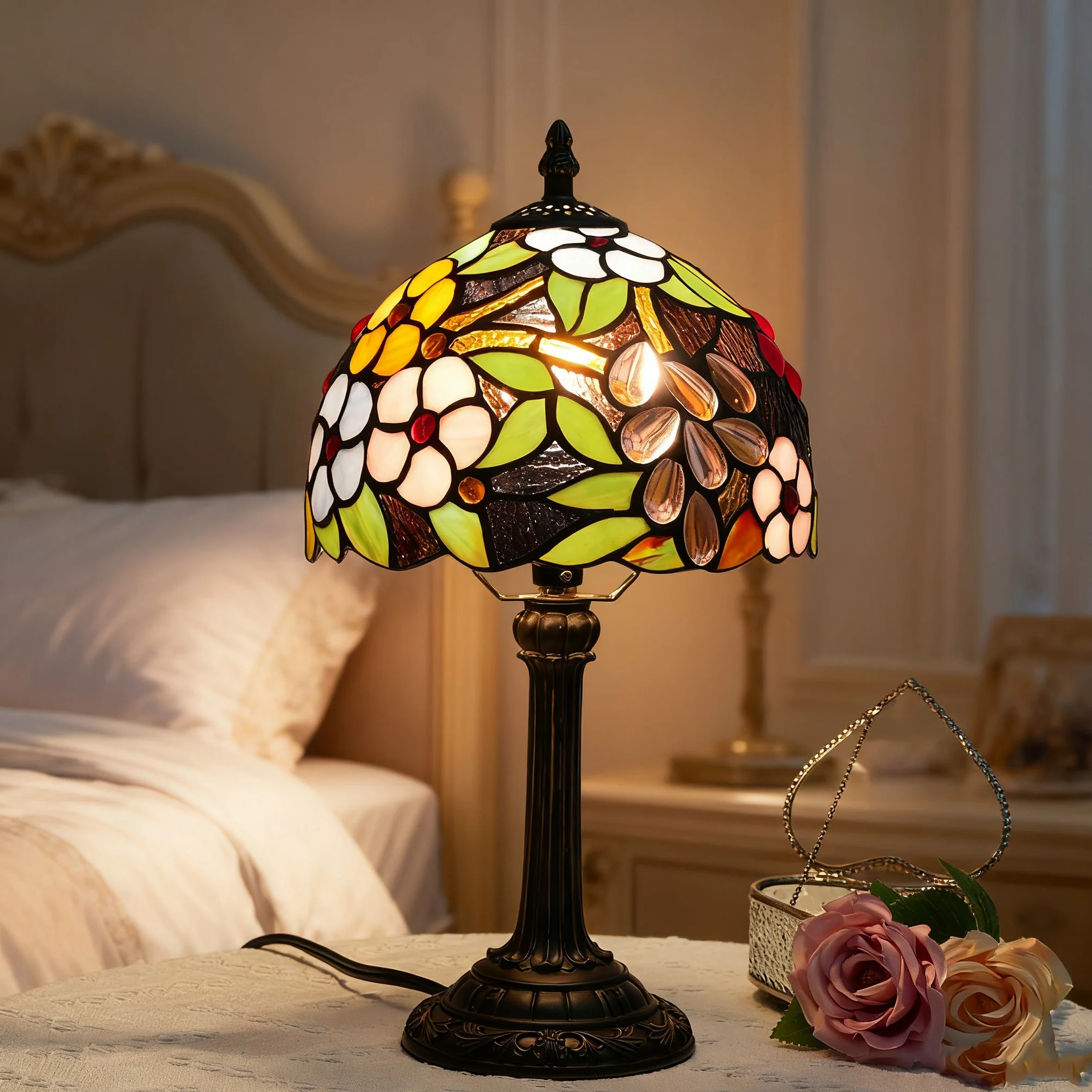 Small Table Lamp for Bedroom Bedside Nightstand Lamp Grape Stained Glass Table Lamps for Living Room Home Office Desk Lamp
Small Table Lamp for Bedroom Bedside Nightstand Lamp Grape Stained Glass Table Lamps for Living Room Home Office Desk Lamp