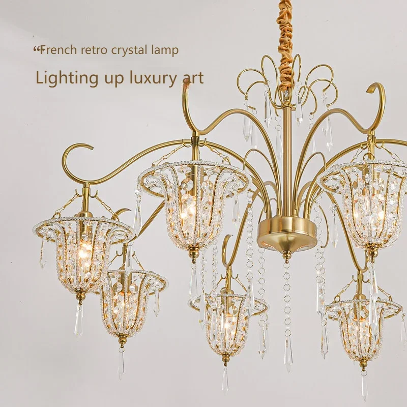 French Style Water Droplet Crystal Chandelier, Luxury Elegant Pendant Light for Living Room Dining Room Bedroom
French Style Water Droplet Crystal Chandelier, Luxury Elegant Pendant Light for Living Room Dining Room Bedroom