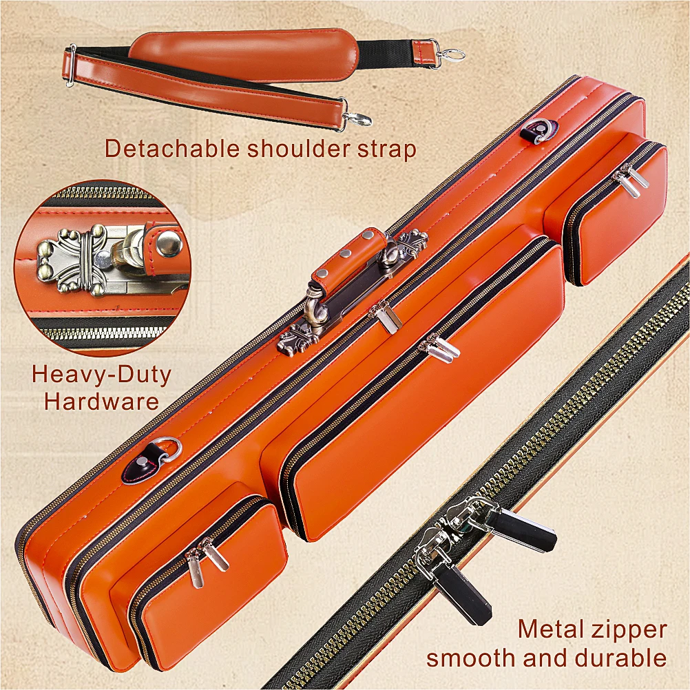 Billiards Cue Case 8 Holes 4x4 4Butts 4Shafts High Quality Billiard Cue Case 4 Color Choices 1/2 Waterproof Billiard accessories
Billiards Cue Case 8 Holes 4x4 4Butts 4Shafts High Quality Billiard Cue Case 4 Color Choices 1/2 Waterproof Billiard accessories