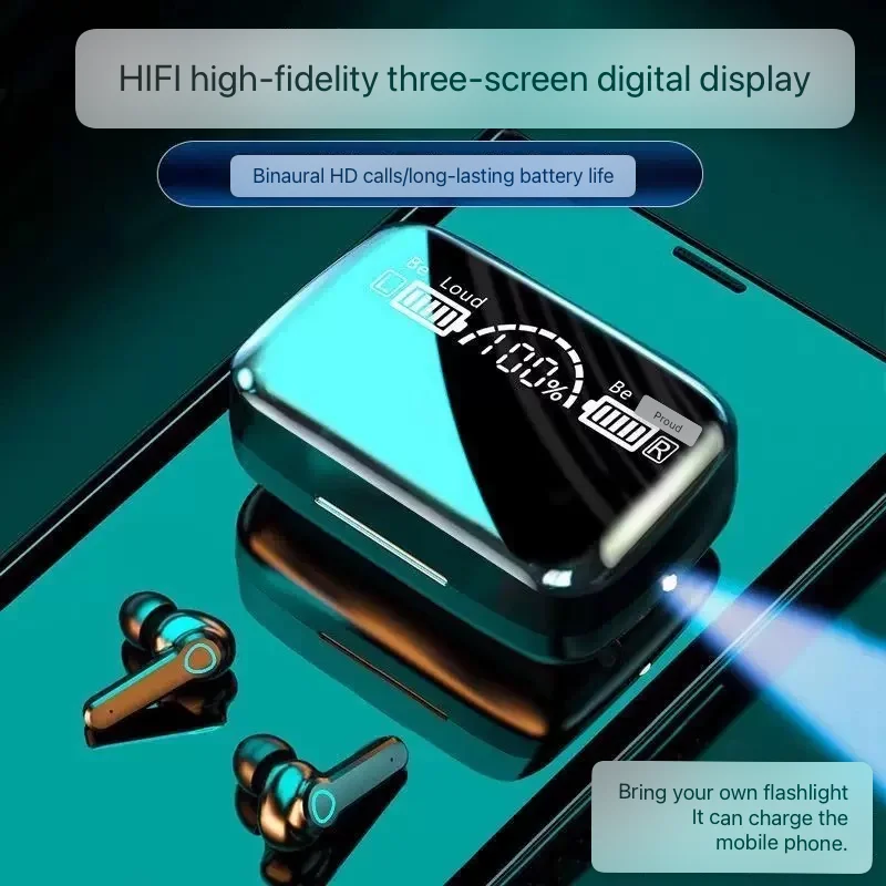 Wireless Bluetooth earphones M19proTWS in ear comfortable wearing HIFI sound quality stereo ultra long battery life earphones
Wireless Bluetooth earphones M19proTWS in ear comfortable wearing HIFI sound quality stereo ultra long battery life earphones