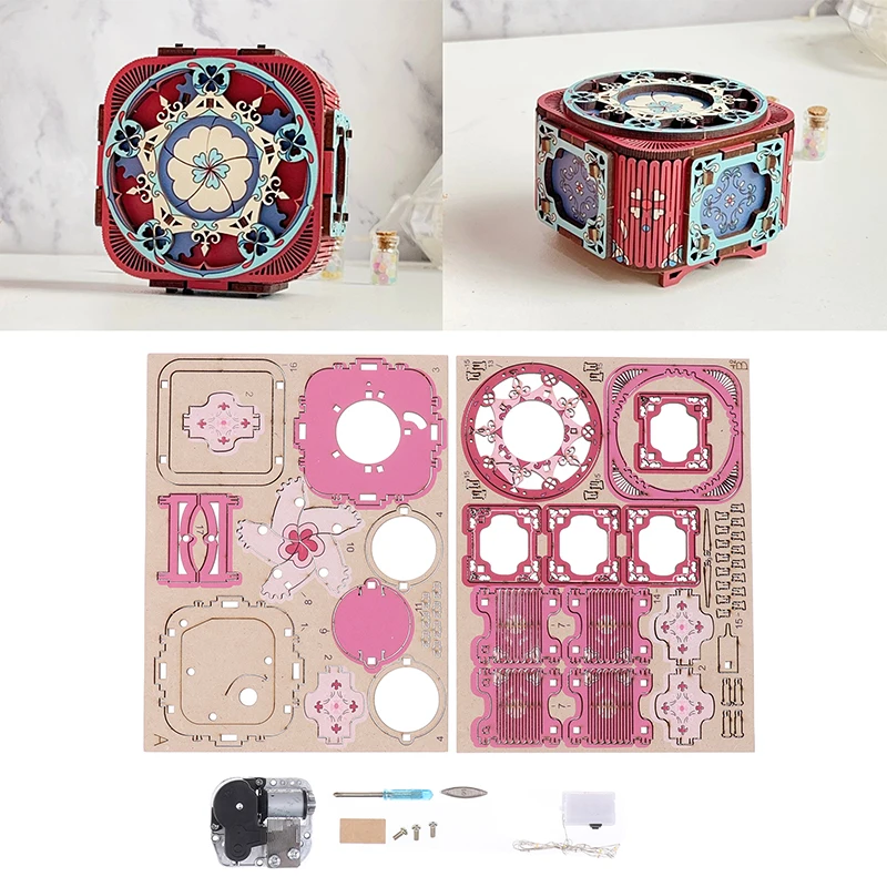 3D Wooden Puzzles For Adults DIY Wind Up Music Box Puzzle Material Kit Vintage Ring Storager Unique Gift
3D Wooden Puzzles For Adults DIY Wind Up Music Box Puzzle Material Kit Vintage Ring Storager Unique Gift