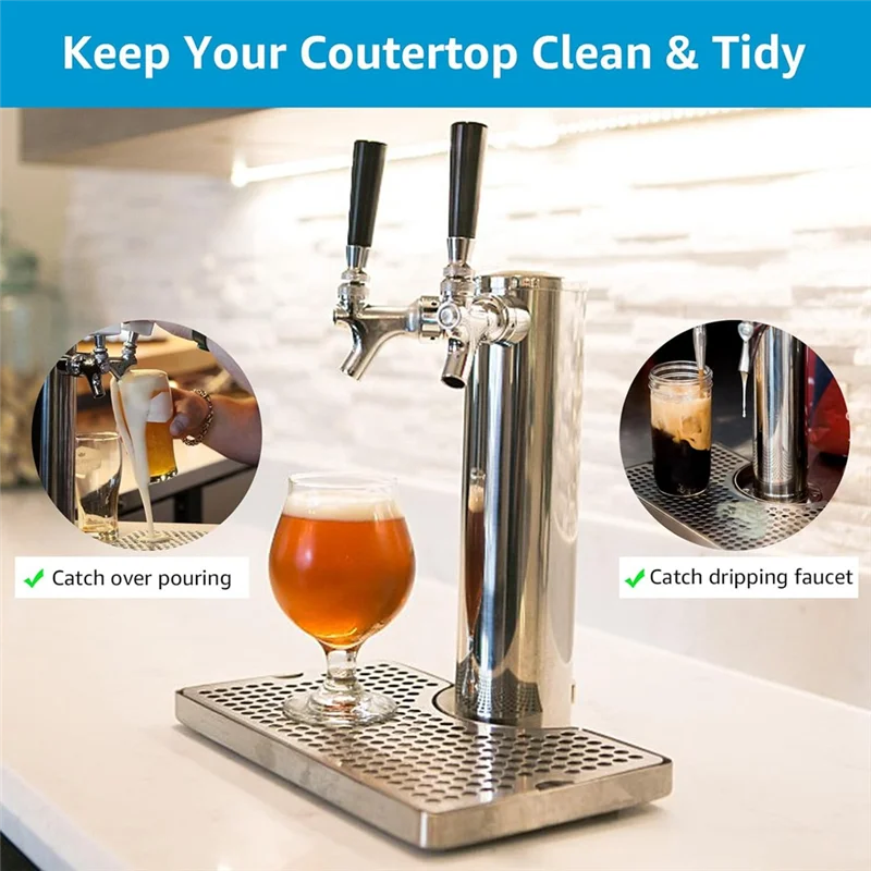 AB39-Beer Drip Tray For Kegerator, Stainless Steel Kegerator Drip Tray Beer Drip Tray For Beer Tap Cutout Kegerator
AB39-Beer Drip Tray For Kegerator, Stainless Steel Kegerator Drip Tray Beer Drip Tray For Beer Tap Cutout Kegerator