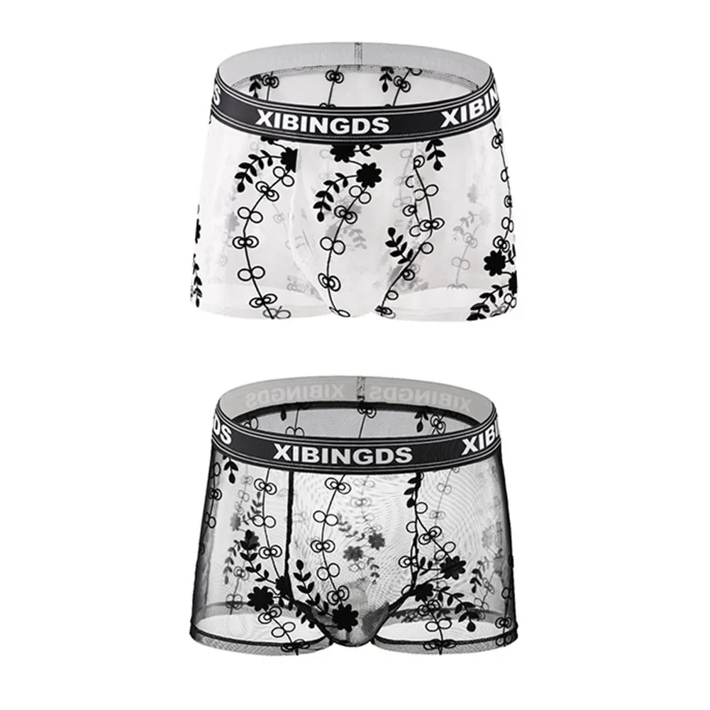 Мужское нижнее белье, прозрачные сетчатые трусы-боксеры, сексуальные кружевные дышащие штаны с узором, сексуальные шорты, U-образная выпуклая сумка
Мужское нижнее белье, прозрачные сетчатые трусы-боксеры, сексуальные кружевные дышащие штаны с узором, сексуальные шорты, U-образная выпуклая сумка