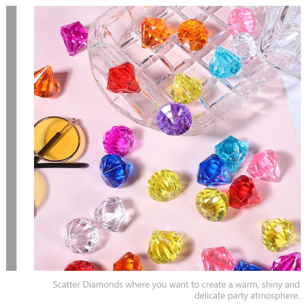 100 Pcs Acrylic Diamond Gems Pirate Treasure Hunt Party Favors R om Color Large Cone 376g OPP Bag Craft Filler Jewelry Decor 
100 Pcs Acrylic Diamond Gems Pirate Treasure Hunt Party Favors R om Color Large Cone 376g OPP Bag Craft Filler Jewelry Decor