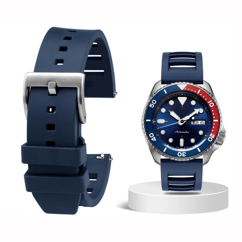 20mm 22mm Breathable Silicone Watchband for Omega Tissot Seiko No.5 SRPD63K1 Abalone Canned Sports Fluorine Rubber Watch Strap
20mm 22mm Breathable Silicone Watchband for Omega Tissot Seiko No.5 SRPD63K1 Abalone Canned Sports Fluorine Rubber Watch Strap