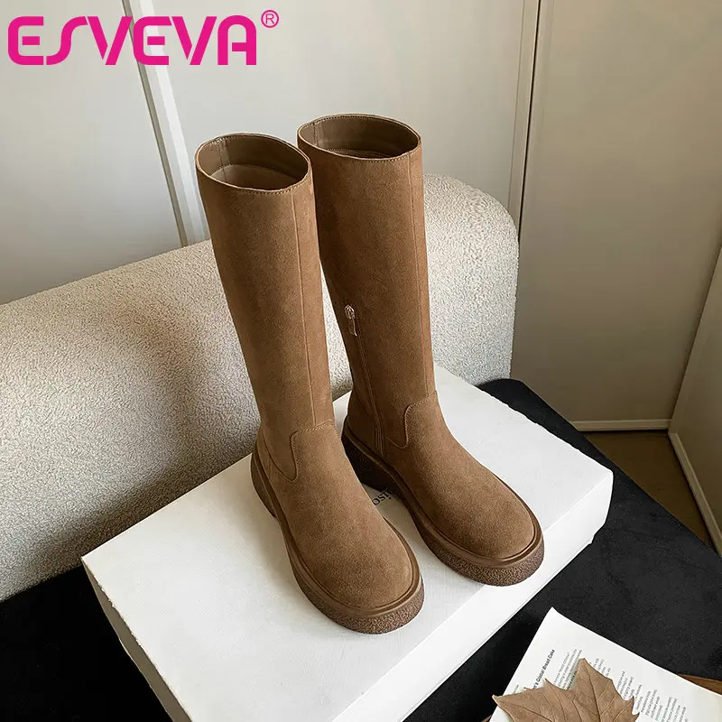 ESVEVA 2025 autumn/winter round toe square heel leather boots, fashionable and versatile women's boots, sizes: 34-40
ESVEVA 2025 autumn/winter round toe square heel leather boots, fashionable and versatile women's boots, sizes: 34-40