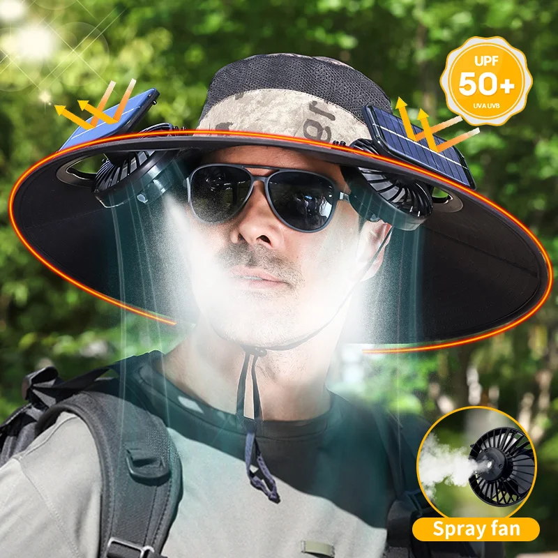 Solar Fan Outdoor Fishing Hat With Steel Ring Spray Sunscreen Sun Hat Suitable Outdoor Work&Fishing
Solar Fan Outdoor Fishing Hat With Steel Ring Spray Sunscreen Sun Hat Suitable Outdoor Work&Fishing