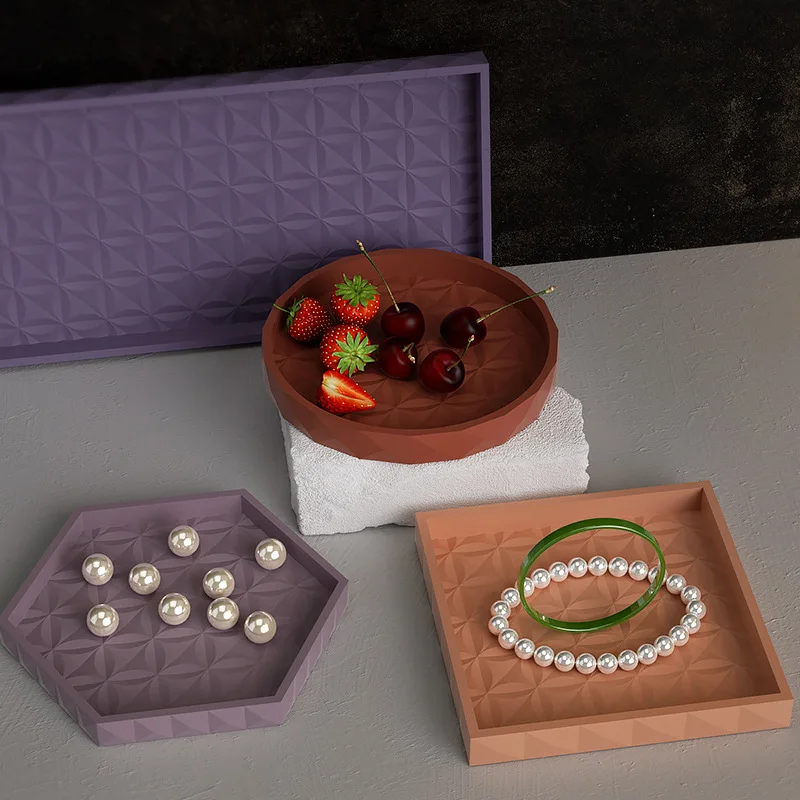 Гексагональная круглая Прямоугольная форма для подноса гипсового цемента бетона с ромбовидным узором, коробка для хранения, силиконовая форма 
Гексагональная круглая Прямоугольная форма для подноса гипсового цемента бетона с ромбовидным узором, коробка для хранения, силиконовая форма