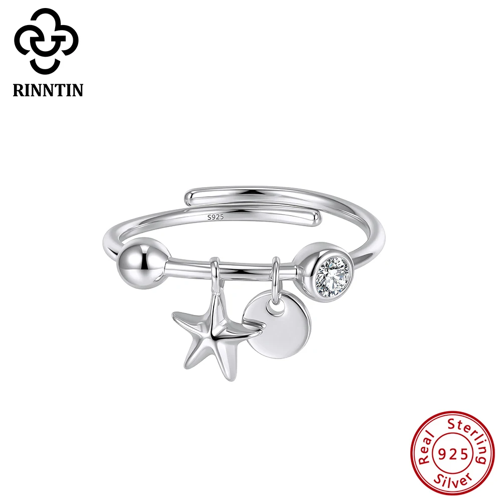 Rinntin 925 Sterling Silver Ocean Jewelry Ring for Women with Dangle Starfish Gorgeous Finger Rings Collection Gift APR47
Rinntin 925 Sterling Silver Ocean Jewelry Ring for Women with Dangle Starfish Gorgeous Finger Rings Collection Gift APR47
