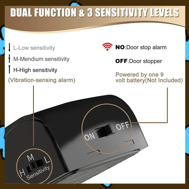 Promotion! 4 Pack Door Stop Alarm, Door Alarm With 120DB Security Siren, Door Alarms For Home Security, Door Stopper Alarm
Promotion! 4 Pack Door Stop Alarm, Door Alarm With 120DB Security Siren, Door Alarms For Home Security, Door Stopper Alarm