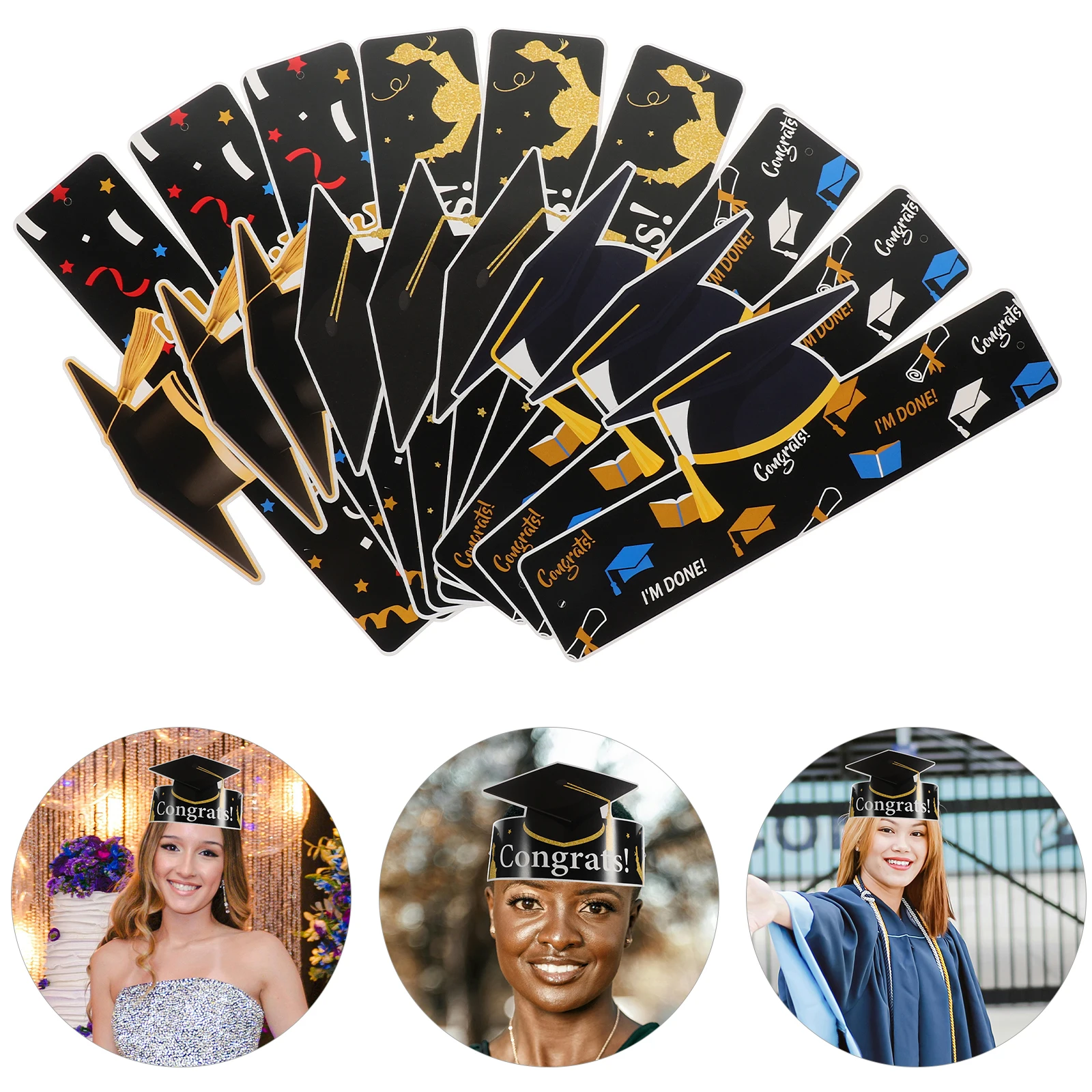 9pcs DIY Adjustable Paper Hats Crafts Diy Graduation Cap Party Favor Gifts Adjustable Paper Hats for Kids Adults Celebrations
9pcs DIY Adjustable Paper Hats Crafts Diy Graduation Cap Party Favor Gifts Adjustable Paper Hats for Kids Adults Celebrations