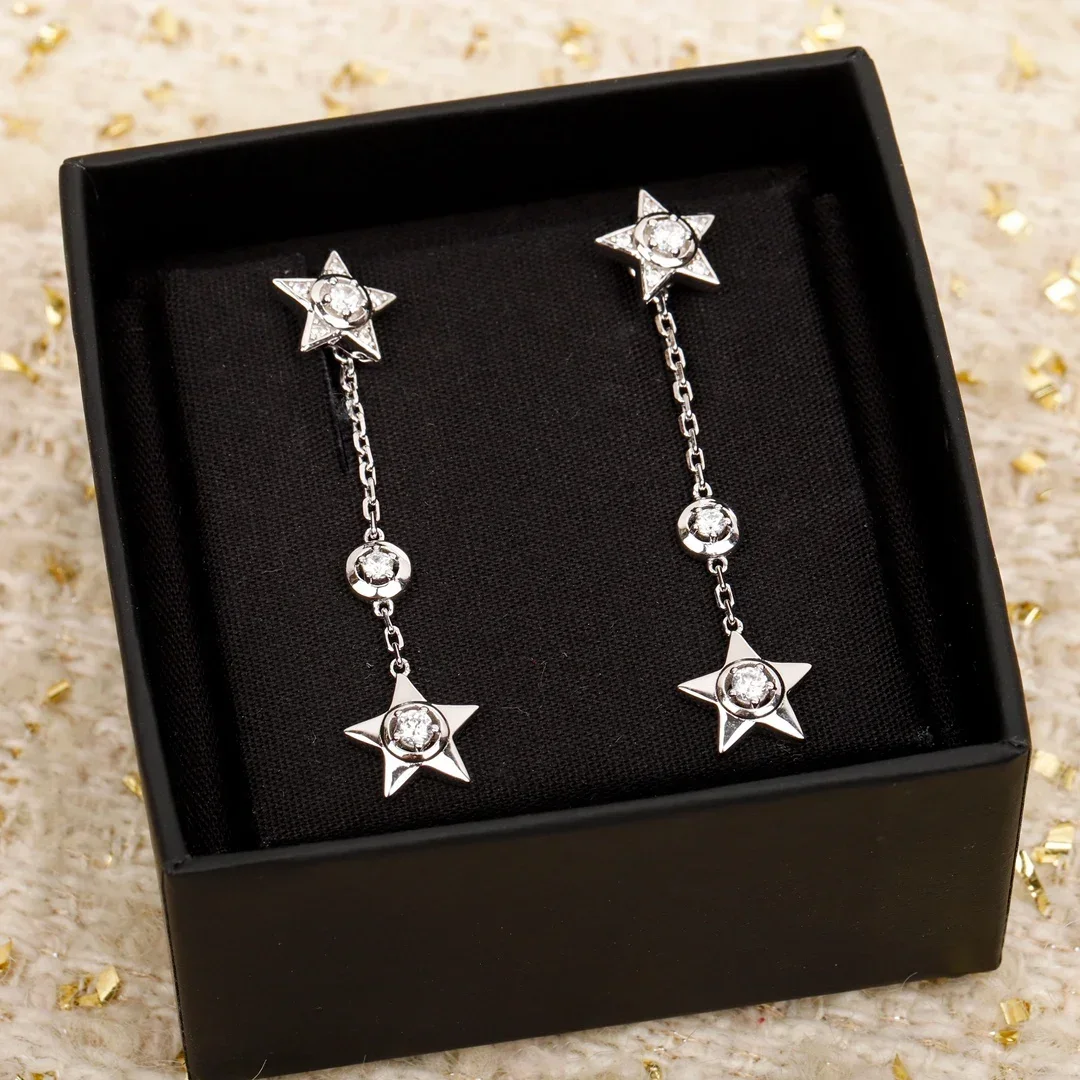 Europe America 925 Silver Crystal Diamond Star Pendant Long Earrings Women Top Quality Luxury Jewelry Trend
Europe America 925 Silver Crystal Diamond Star Pendant Long Earrings Women Top Quality Luxury Jewelry Trend