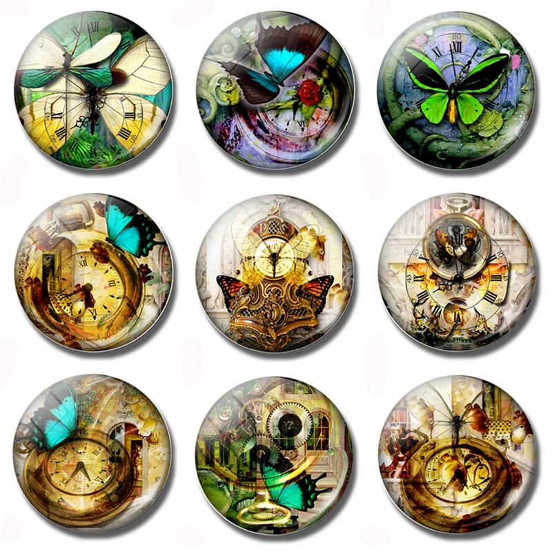 Dragonfly Clock 30 MM Fridge Magnet Steampunk Butterfly Watch Glass Dome Magnetic Refrigerator Stickers Note Holder Home Decor
Dragonfly Clock 30 MM Fridge Magnet Steampunk Butterfly Watch Glass Dome Magnetic Refrigerator Stickers Note Holder Home Decor