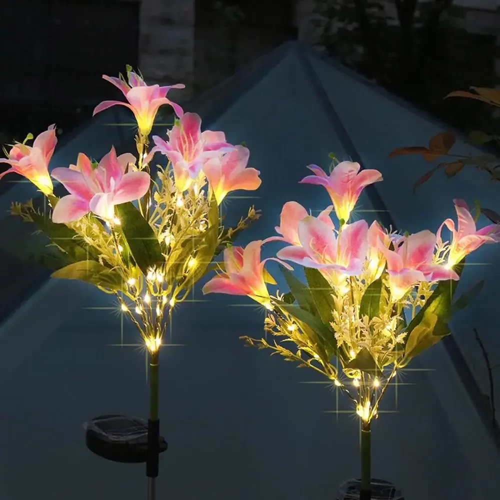 LED Artificial Lily Solar Flower Light Lawn Ground Plug-in Lights Waterproof Garden Landscape Light for Patio Yard Pathway Decor
LED Artificial Lily Solar Flower Light Lawn Ground Plug-in Lights Waterproof Garden Landscape Light for Patio Yard Pathway Decor