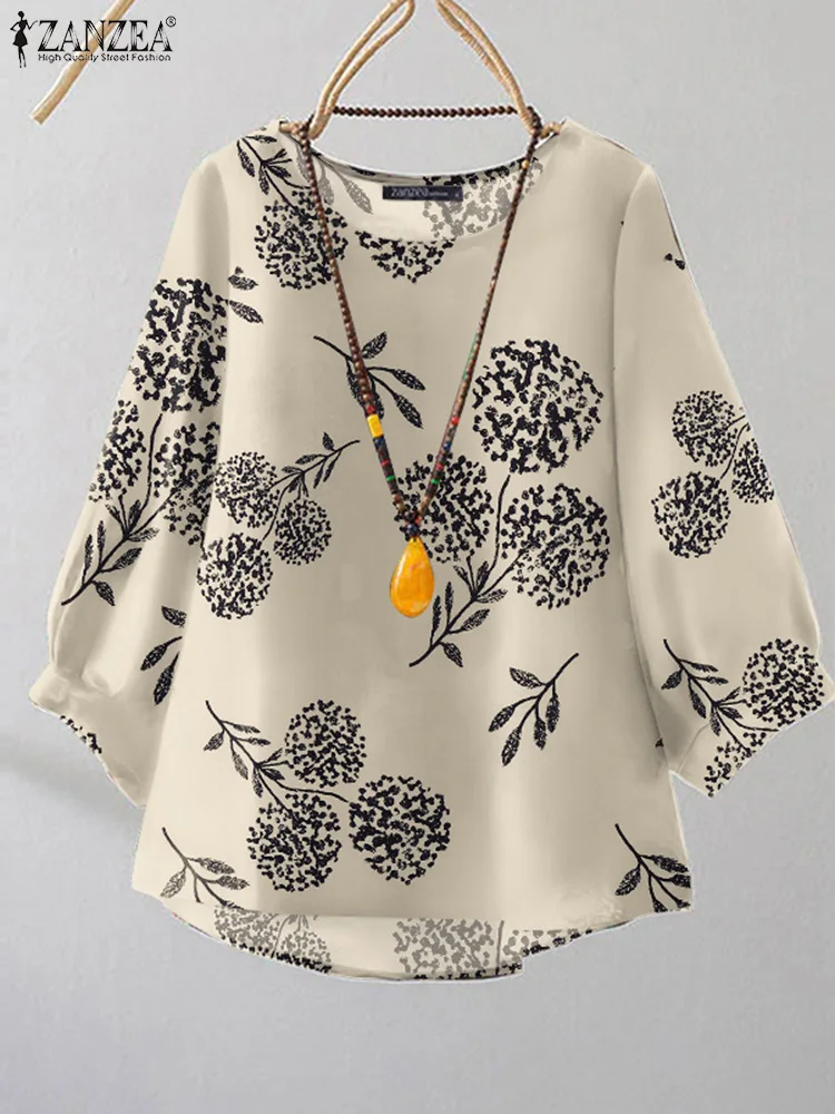 ZANZEA Casual Loose Tunics Women Plant Printed Blouse Fashion 3/4 Sleeve Tops Korean O-Neck Blusas Vintage 2025 Summer Shirts
ZANZEA Casual Loose Tunics Women Plant Printed Blouse Fashion 3/4 Sleeve Tops Korean O-Neck Blusas Vintage 2025 Summer Shirts