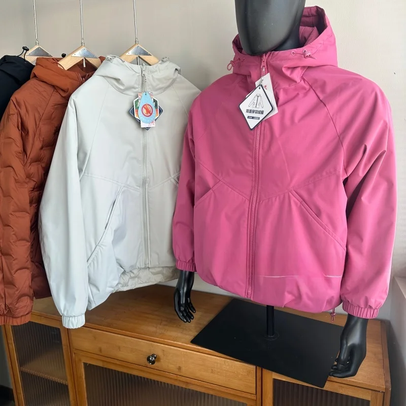 Couple's Double-Sided Casual 90 Du down Jaet Men's Thiened Warm Winter Hooded Parka Long Sve Zipper Closure Regular Fit
Couple's Double-Sided Casual 90 Du down Jaet Men's Thiened Warm Winter Hooded Parka Long Sve Zipper Closure Regular Fit